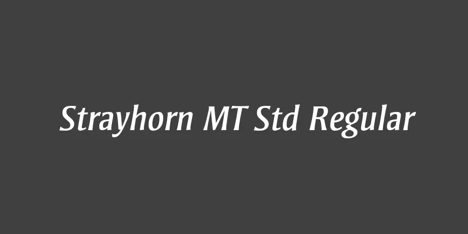 Fonte Strayhorn MT Std Regular