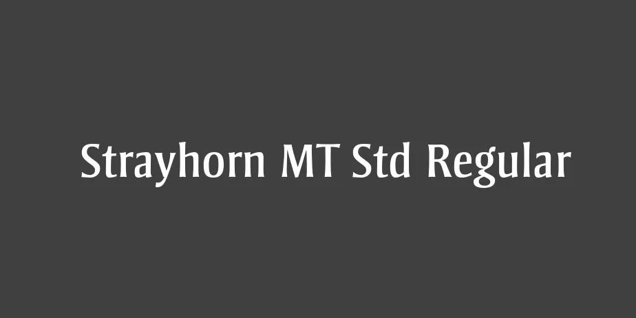 Fonte Strayhorn MT Std Regular