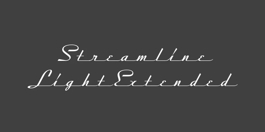 Fonte Streamline LightExtended