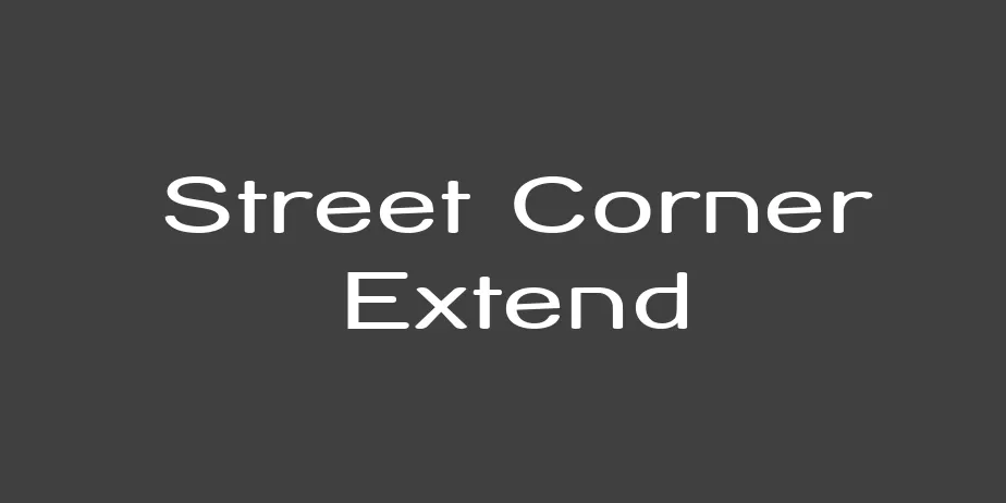 Fonte Street Corner Extend