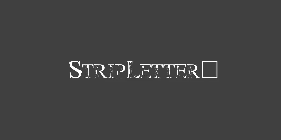 Fonte StripLetter1