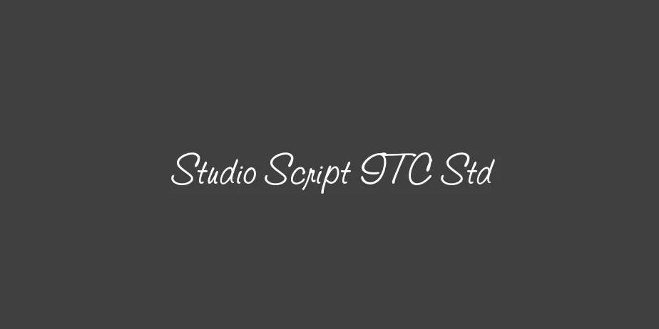 Fonte Studio Script ITC Std