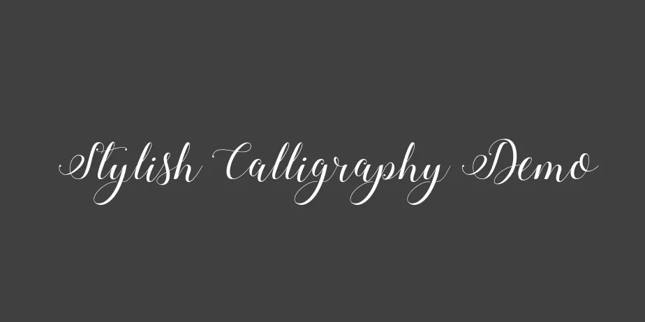 Fonte Stylish Calligraphy Demo