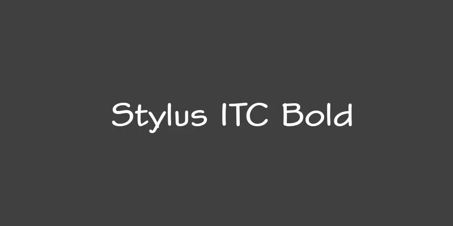 Fonte Stylus ITC Bold