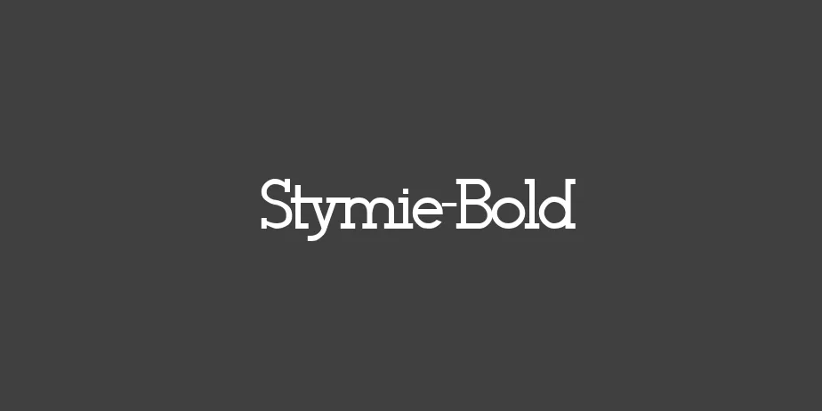 Fonte Stymie-Bold