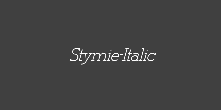 Fonte Stymie-Italic