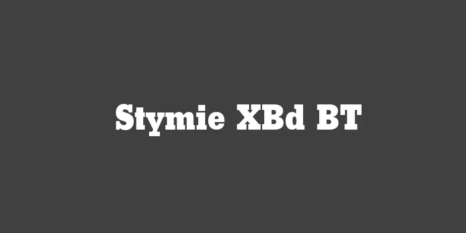 Fonte Stymie XBd BT