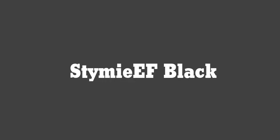 Fonte StymieEF Black