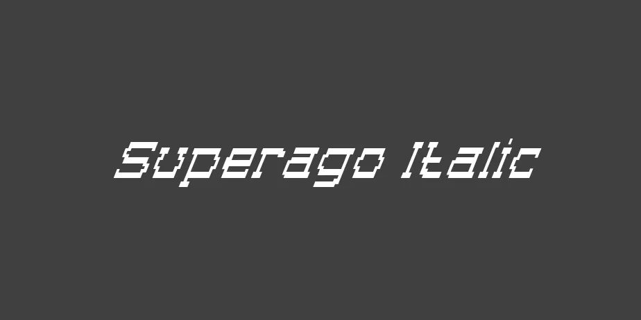 Fonte Superago Italic