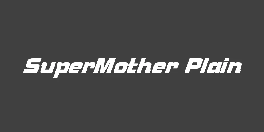 Fonte SuperMother Plain