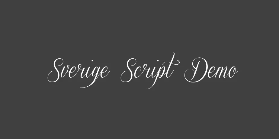 Fonte Sverige Script Demo