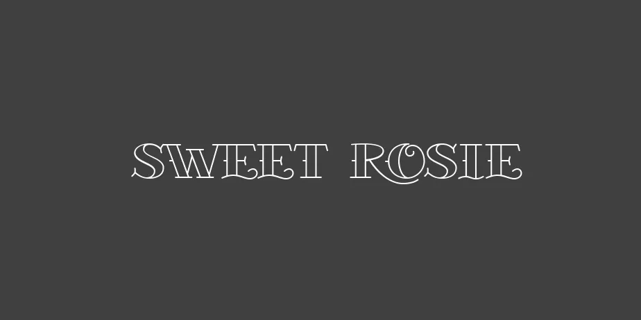 Fonte Sweet Rosie