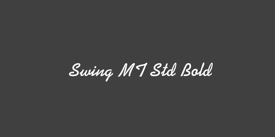 Fonte Swing MT Std Bold