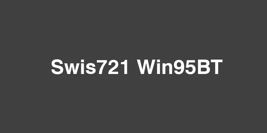 Fonte Swis721 Win95BT