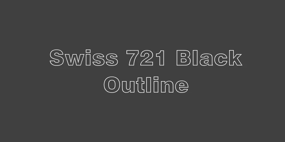 Fonte Swiss 721 Black Outline