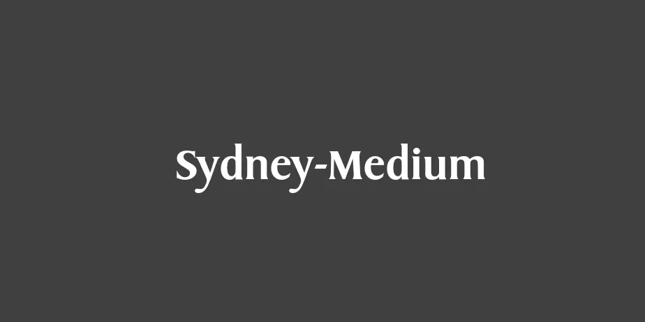 Fonte Sydney-Medium
