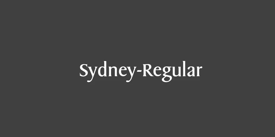 Fonte Sydney-Regular