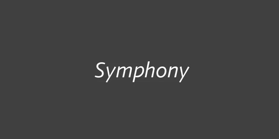 Fonte Symphony