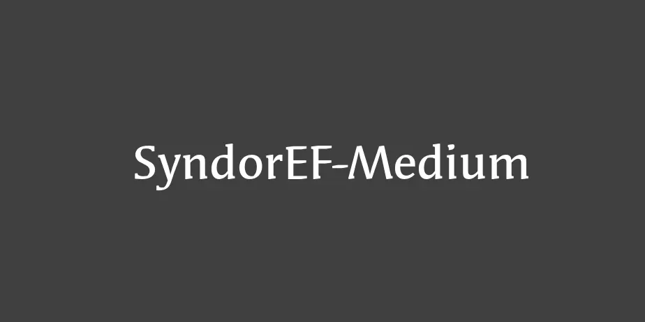 Fonte SyndorEF-Medium