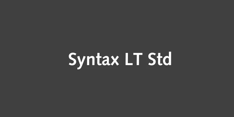 Fonte Syntax LT Std