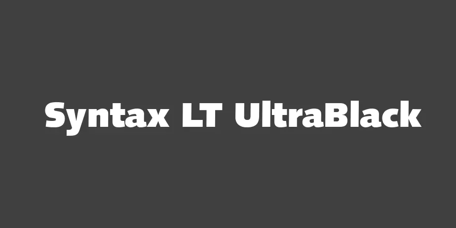 Fonte Syntax LT UltraBlack