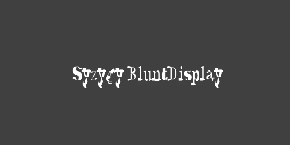 Fonte Syzygy BluntDisplay