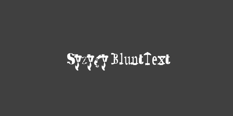 Fonte Syzygy BluntText