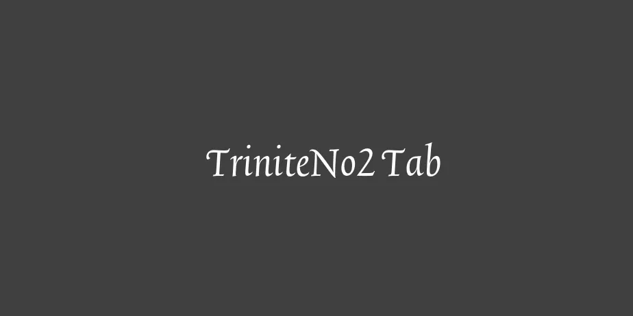 Fonte TriniteNo2 Tab