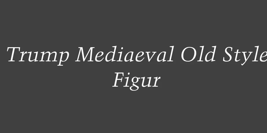 Fonte Trump Mediaeval Old Style Figur