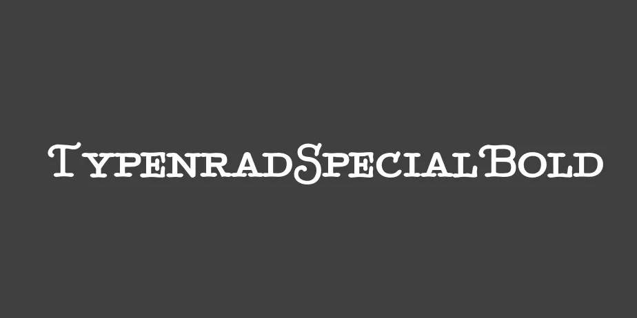 Fonte TypenradSpecialBold