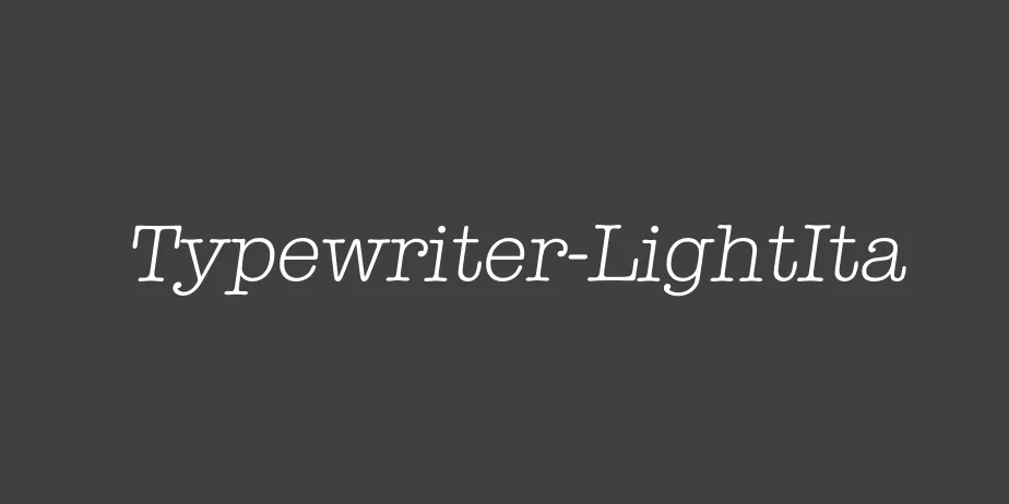 Fonte Typewriter-LightIta