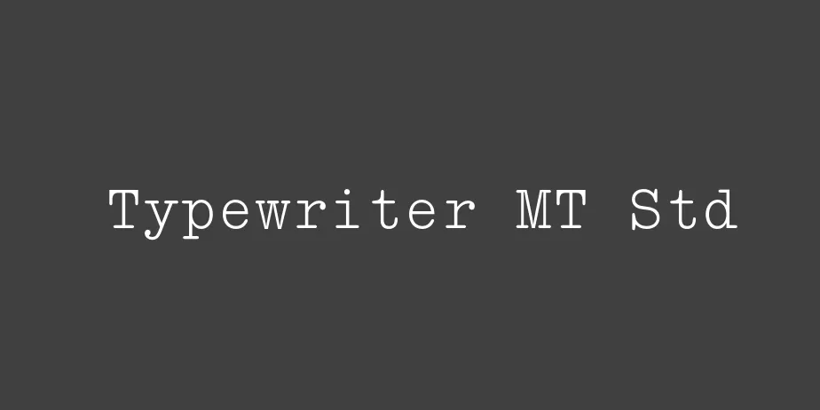 Fonte Typewriter MT Std