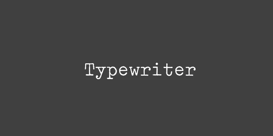 Fonte Typewriter