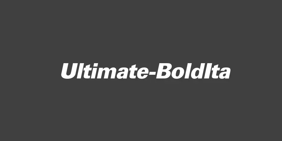 Fonte Ultimate-BoldIta