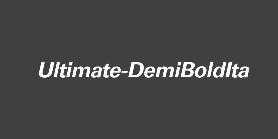 Fonte Ultimate-DemiBoldIta