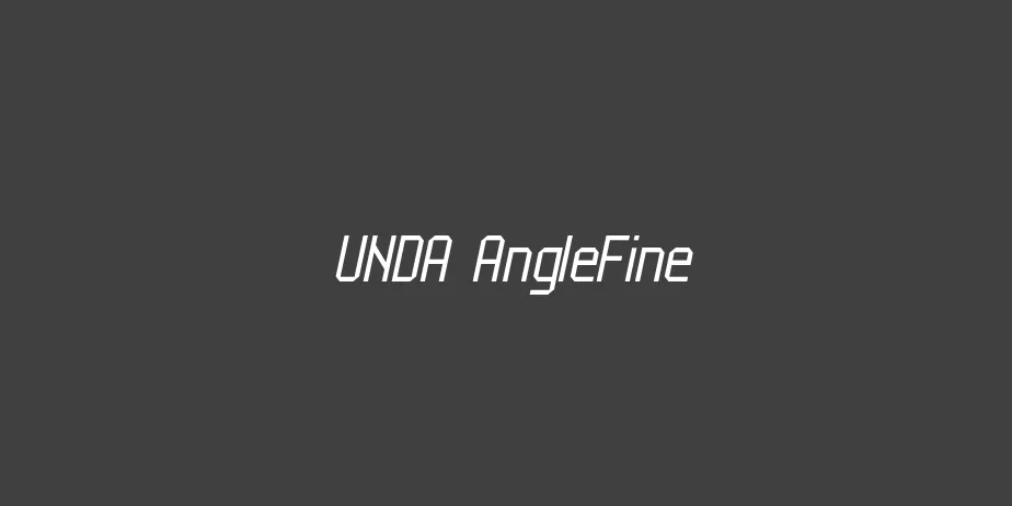Fonte UNDA AngleFine