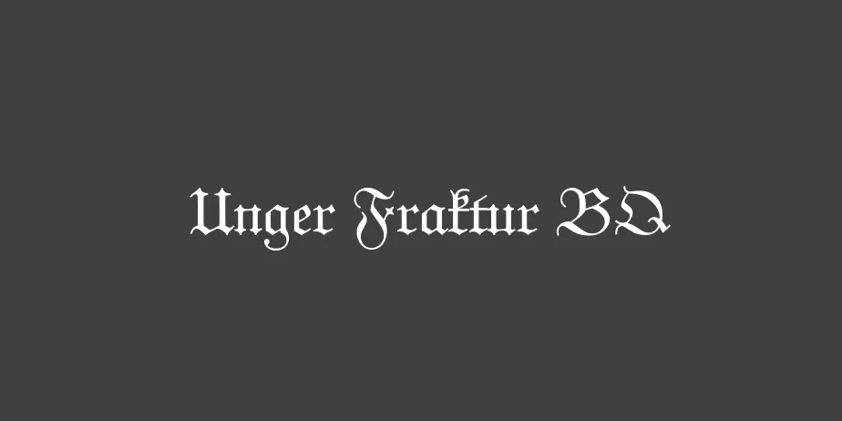 Fonte Unger Fraktur BQ