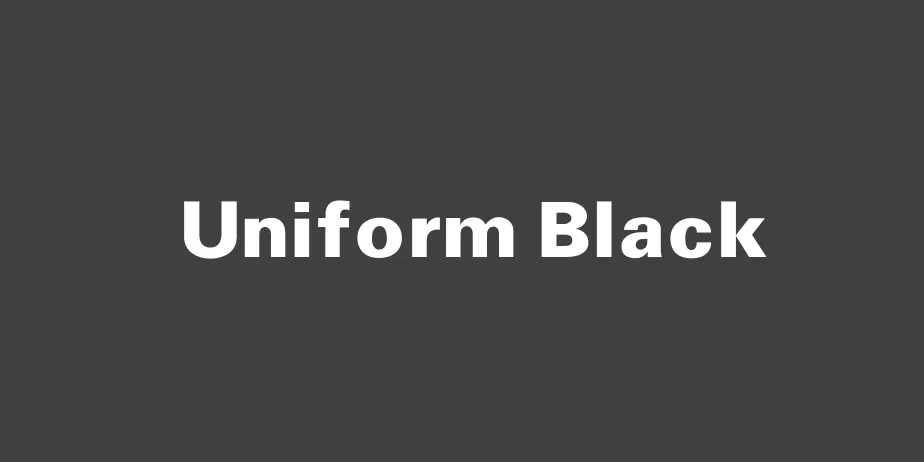 Fonte Uniform Black