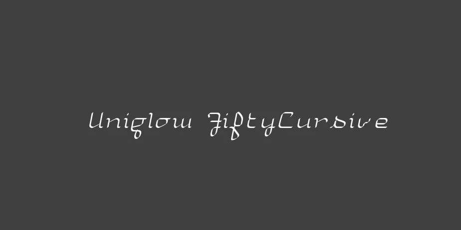 Fonte Uniglow FiftyCursive