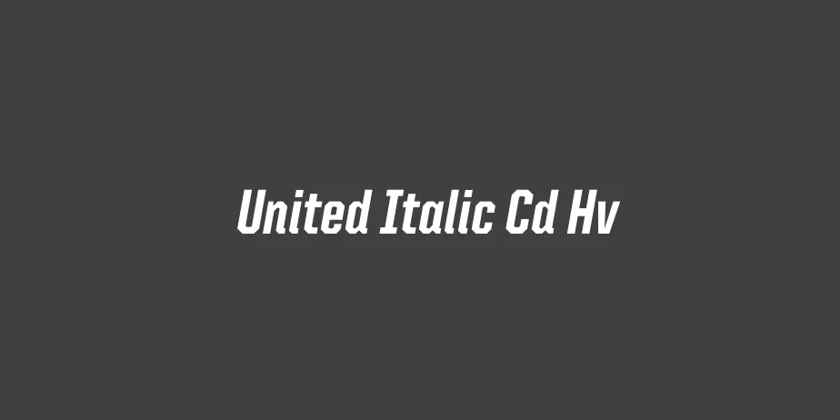 Fonte United Italic Cd Hv