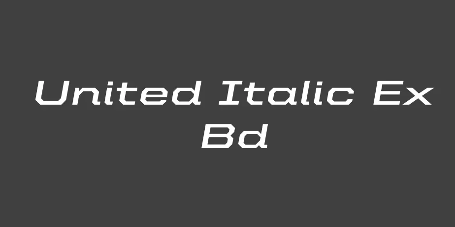 Fonte United Italic Ex Bd