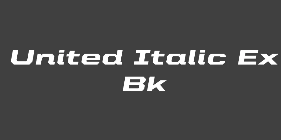 Fonte United Italic Ex Bk