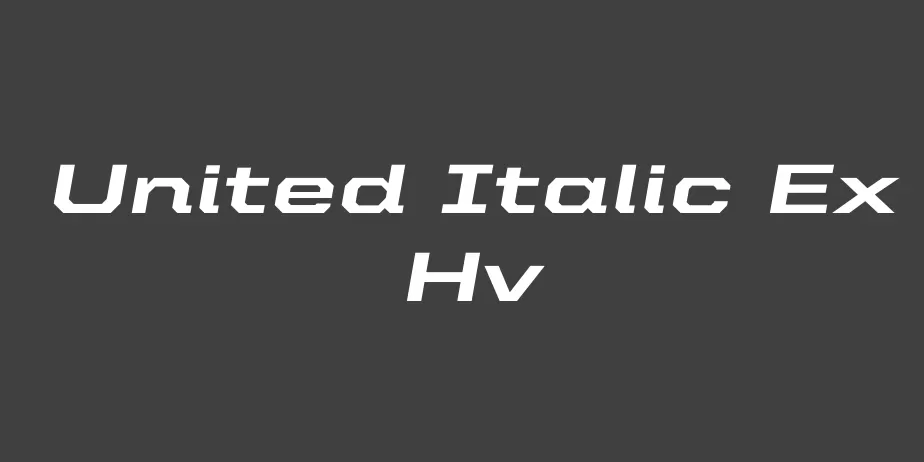 Fonte United Italic Ex Hv