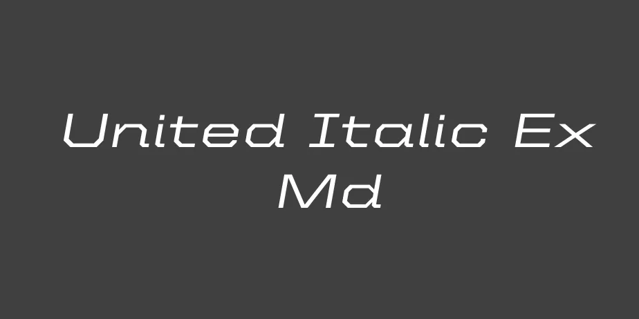 Fonte United Italic Ex Md