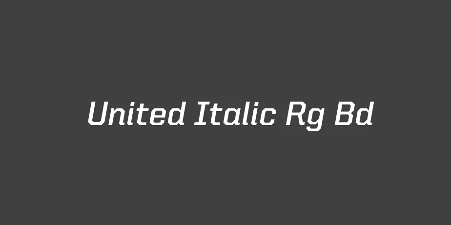 Fonte United Italic Rg Bd