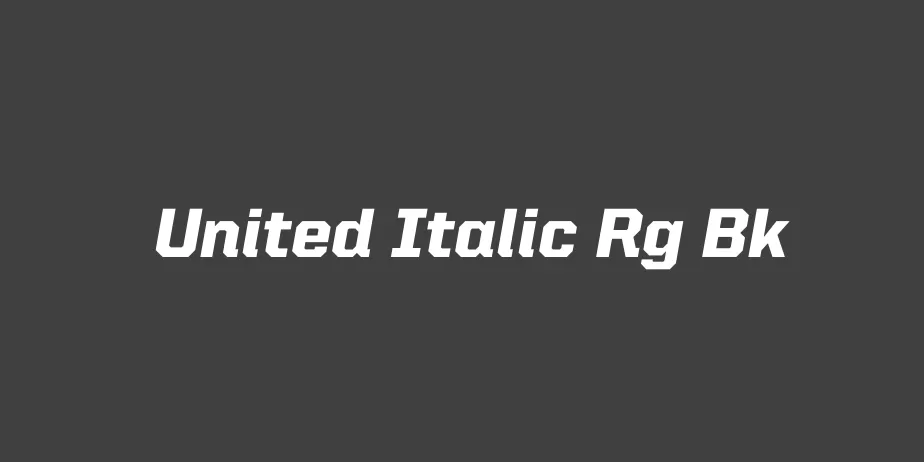 Fonte United Italic Rg Bk