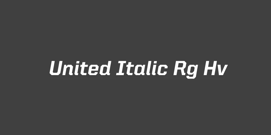 Fonte United Italic Rg Hv