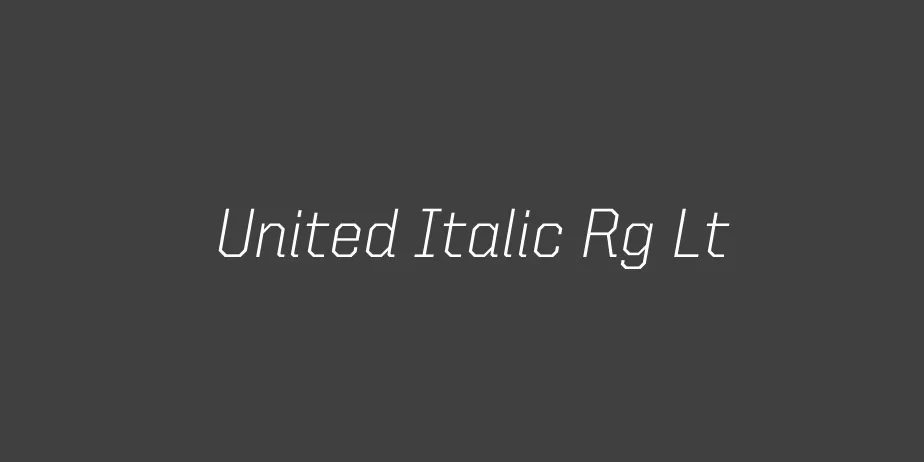 Fonte United Italic Rg Lt