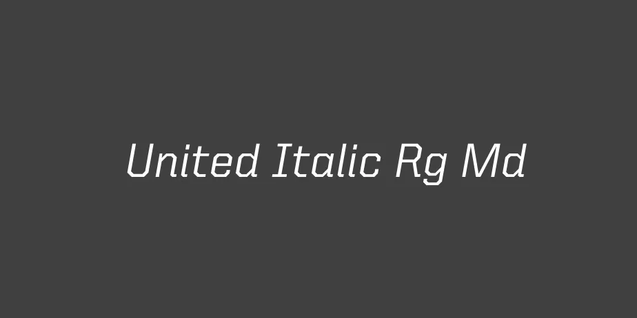 Fonte United Italic Rg Md