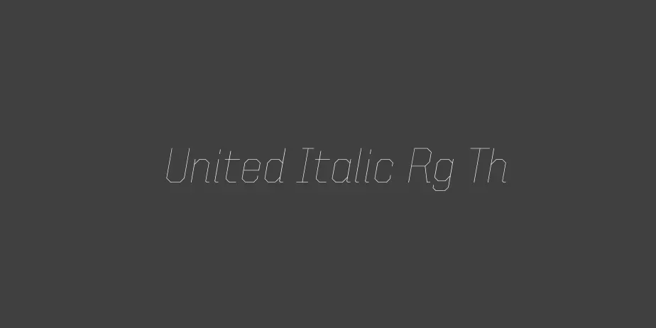 Fonte United Italic Rg Th